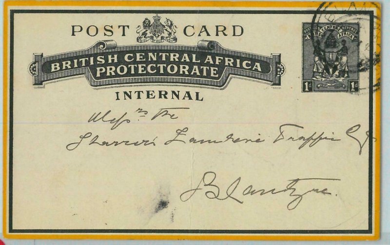 bk0216  - British Central Africa - POSTAL STATIONERY  Very RARE  local use