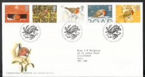 GB - 1995 Christmas. Robins (FDC)