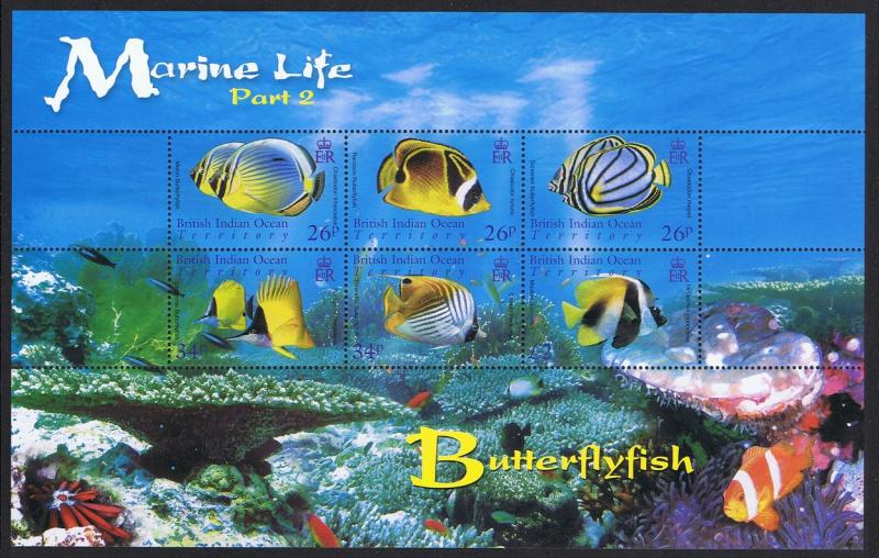 BIOT Butterflyfish Marine Life 2nd series MS SG#MS354