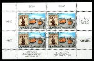 AUSTRIA SG2543 1999 WIPA 2000 FINE USED SHEETLET