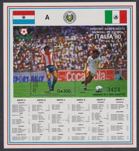 Paraguay World Cup Football Championship Italy MS SC#2311