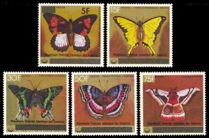 Comoro Islands Butterflies 1979 Scott #434-438 Mint Never Hinged