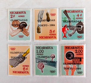 Nicaragua Airmail #C553-555 Mint/NH/VF/OG, 1964 Olympic Games