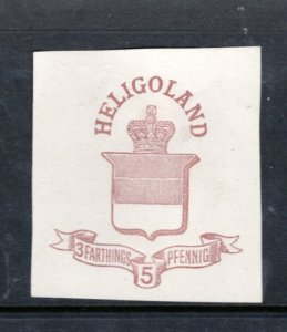 GREAT BRITAIN-HELIGOLAND 1870s QV H&G E2 cut square Newspaper wrap