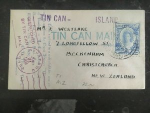 1936 Niuafoou Tonga Toga Tin Can Mail Cover to Christchurch New Zealand
