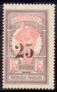 Martinique 1920 SC# 107 MNH-OG E186