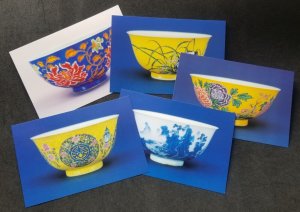 *FREE SHIP Taiwan National Palace Museum Ancient Enamel Bowls 2002 (postcard MNH