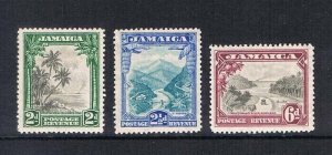 Jamaica 1932 Sc 106-108 set MH