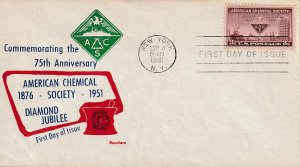 US 1002 (Me-29) 3c American Chemical Society on FDC Sanders Cachet ECV $19.00