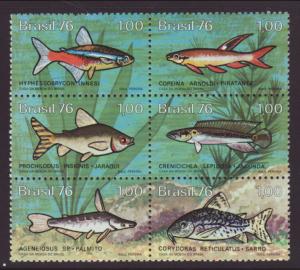 Brazil 1465a Fish MNH VF