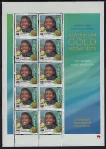 AUSTRALIA, 1886, MNH, SHEET OF 10,2000,  AUSTRALIAN GOLD MEDALISTS 2000 OLYMPICS