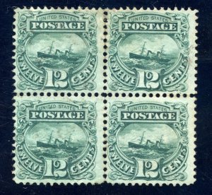 US SCOTT #117 BLOCK MINT-F-VF-NO GUM FEW REJOINED PERFS @ TOP (4/3/24 GP)