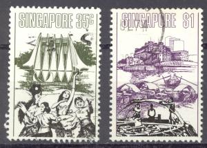 Singapore Sc# 172-174 SG# 194,196 (Assorted) Used Lot/2 (a) 1973 Landmarks