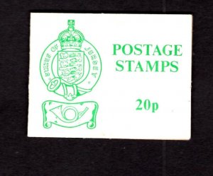 Jersey #SB26A (1976 20p green stamp sachet) VFMNH not valued