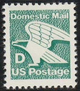 U.S.#2111 D-Rate Eagle 22c Single, MNH.