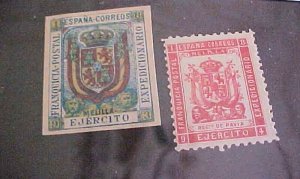 SPAIN MELLILA LOCAL POST  2 DIFF. MINT  LIGHT HINGED