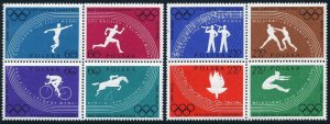 Poland 914-921 & imperf,MNH.Mi 1166-1173 A,B. Olympics Rome-1960.Discus,Bicycle,