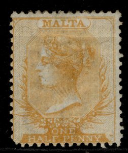 MALTA QV SG12, ½ bright orange-yellow, M MINT. Cat £275.