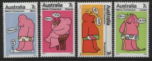AUSTRALIA  541-544  MINT HINGED METRIC CONVERSION SET 1973