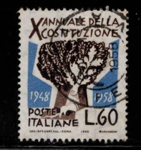 Italy Scott 742 Used Constitution stamp