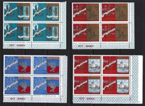 RUSSIA - 1977 TOURISM - LOWER RIGHT  PLATE BLOCKS - SCOTT B107 TO B112 - MNH