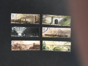 GB 2006. Bicentenary of Isambard Kingdom Brunel. Set of 6 used stamps.