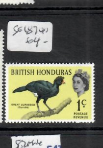 BRITISH HONDURAS  PPPP0507  QE 1C BIRD SG 187  MOG