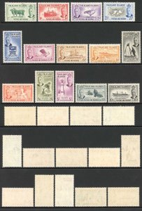 Falkland Is SG172/85 1952 Set of 14 (1/2d small mark at top) U/M Cat 180 pounds