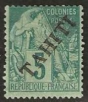 Tahiti  Sc. 8 mint, no gum. Signed!  1893.    (T474)