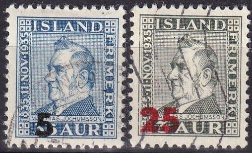 Iceland #231, 236  F-VF Used CV $3.20  (Z8007)