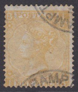 SG 98 9d straw (plate 4) watermark emblems. A scarce CDS example with good...