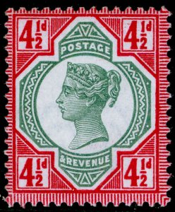 SG206 SPEC K34(3), 4½d green & deep bright carmine, NH MINT. Cat £1000.