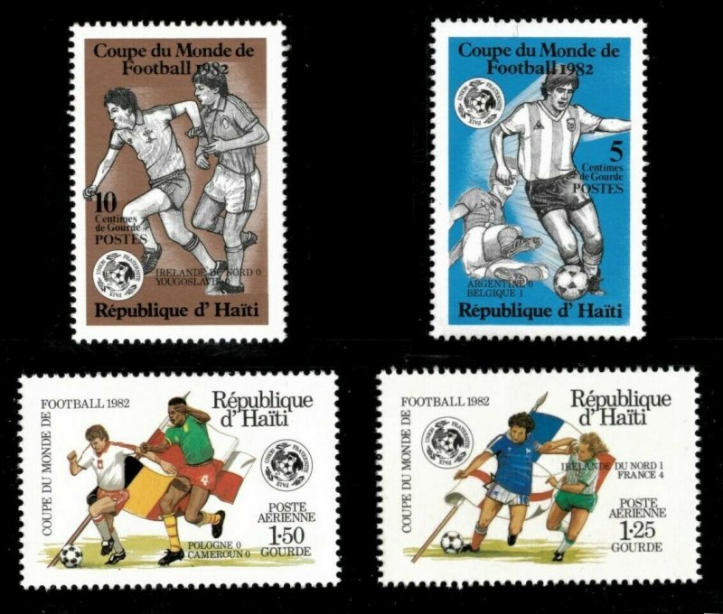 Haiti 1983 - 1982 FIFA World Cup - Set of 4 Stamps - Scott 771-72, 777-78 - MNH