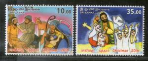 Sri Lanka 2016 Christmas Festival Christianity Religion Art Painting 2v MNH #176