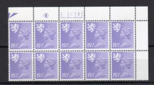 151/2p SCOTLAND REGIONAL UNMOUNTED MINT PLATE 5A 3B BLOCK Cat £110