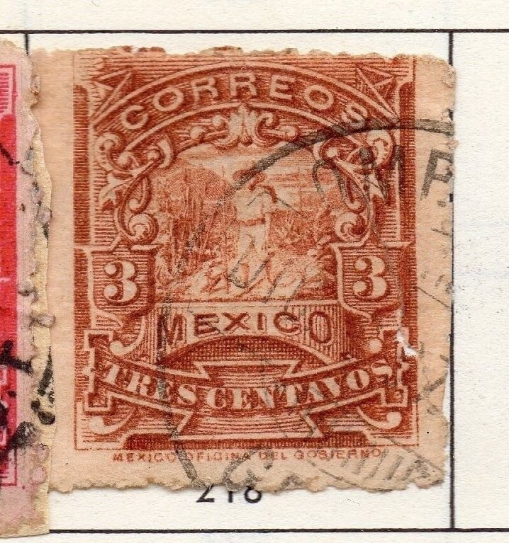 Mexico 1895 Early Issue Fine Used 3c. 174804