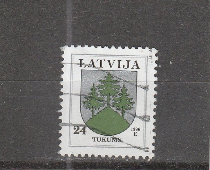 Latvia  Scott#  372a  Used  (1996 Tukums Munincipal Arms)