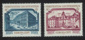 Liechtenstein Monuments Europa 2v 1978 MNH SG#689-690