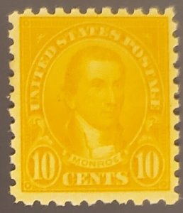 US Scott #- 591 10 Cent James Monroe Mint VLH  (Scott Catalog Value - $85.00)