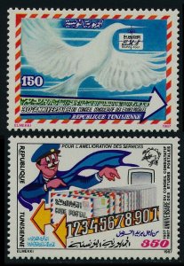 1987 Tunisia 1150-1151 Birds / Post 1,60 €