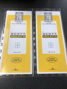 Prinz Scott Stamp Mount (2xClear + 1 Black) (Pack of 10) (265x70mm) STRIP