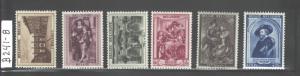 BELGIUM PETER PAUL RUBENS,1939, #B241-B248 MNH