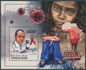 Togo 2011 MNH Medical Stamps Fight Against AIDS 1v S/S