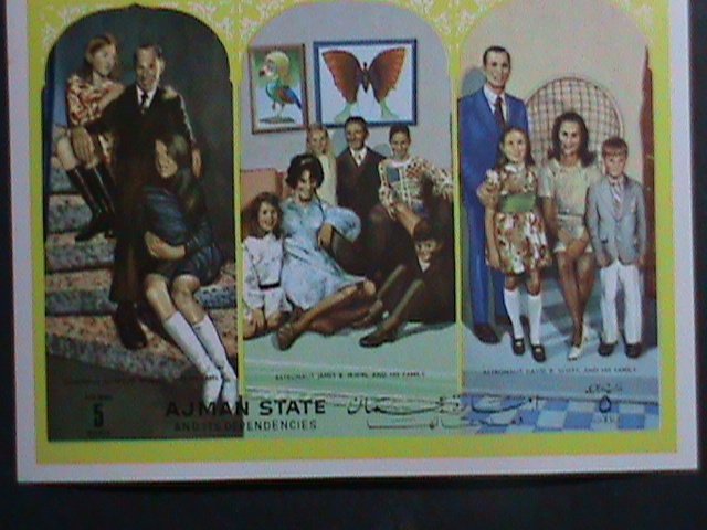 ​AJMAN STATE-FAMOUS PEOPLE AND THEIR FAMILY -IMPERF-MNH S/S-VERY FINE