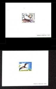 ZA0082 - FRENCH POLYNESIA - STAMPS - Set of 2 Luxury Proofs BIRDS 1980 MNH-