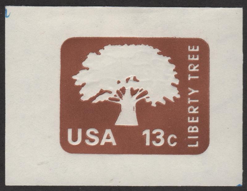 SC#U576 13¢ Liberty Tree Cut Square (1975) Unused