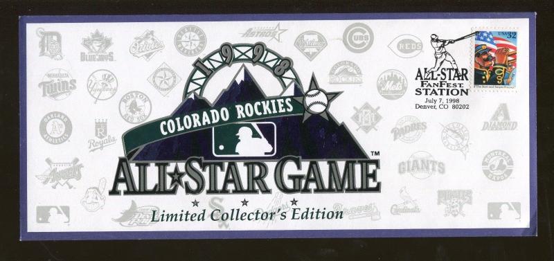 1998 MLB Colorado Rockies All Star Game Limited Collectors Edition Event  Cover