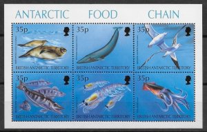 British Antarctic Territory #230 sheet of 6 Food Chain 1994 MNH