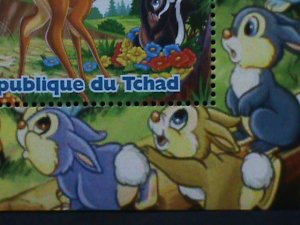 CHAD-STAMP-2012 DISNEY CARTOON-BAMBI  MNH STAMP SHEET RARE VERY RARE