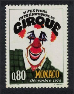 Monaco 2nd Intl Circus Festival 1975 MNH SC#999 SG#1221